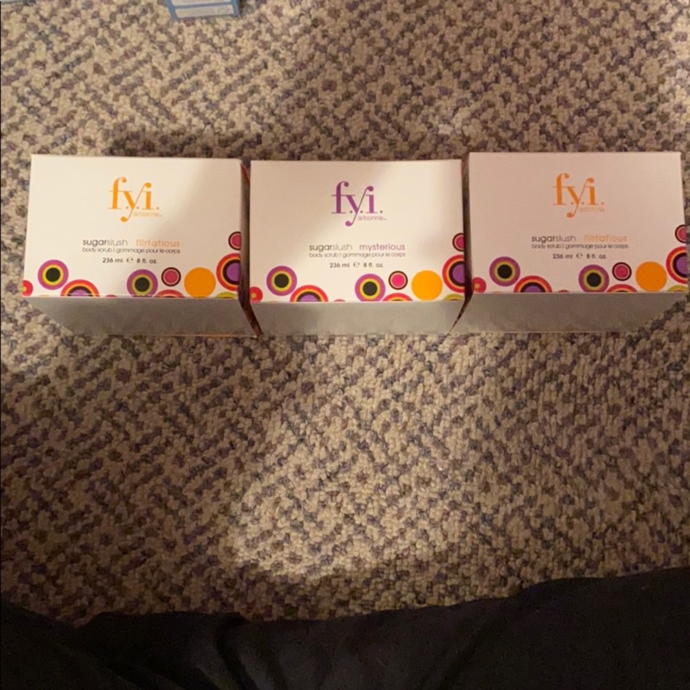 Arbonne f.y.I body scrubs